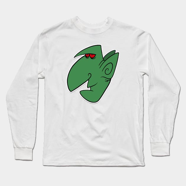 Green Gob Long Sleeve T-Shirt by Monster Doodle